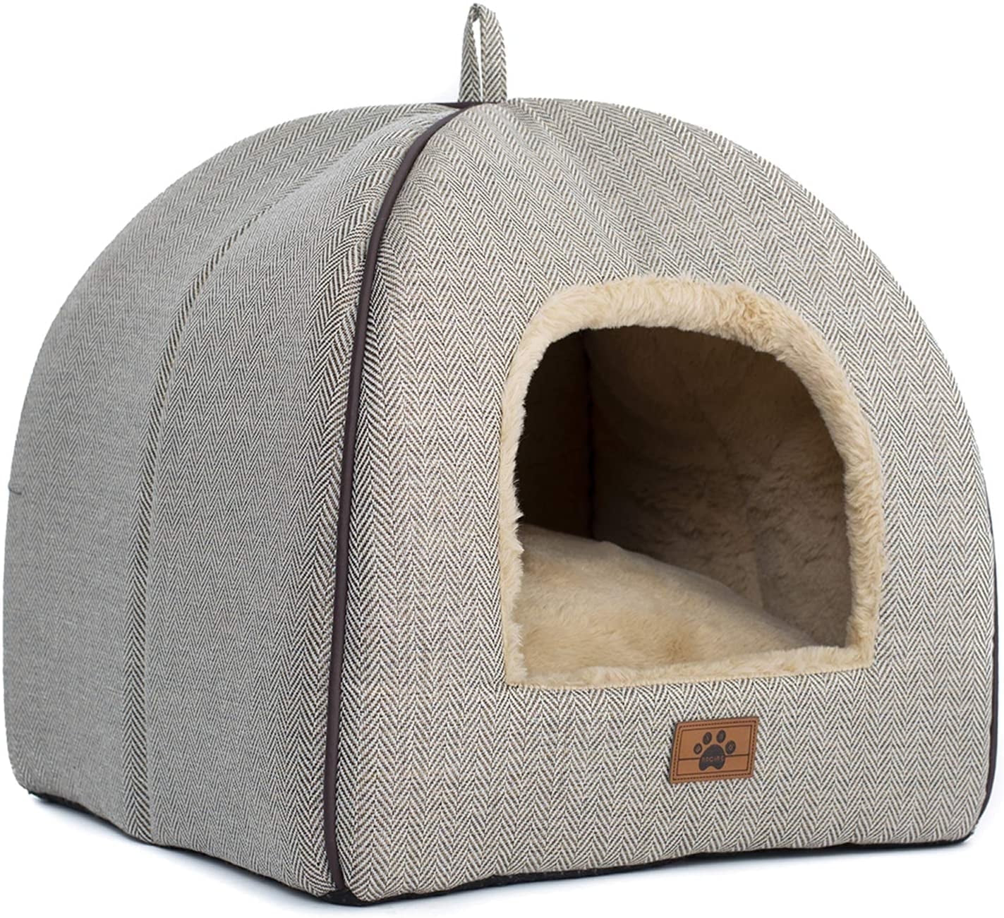 Cat Cave Tent Bed with Washable Cushion