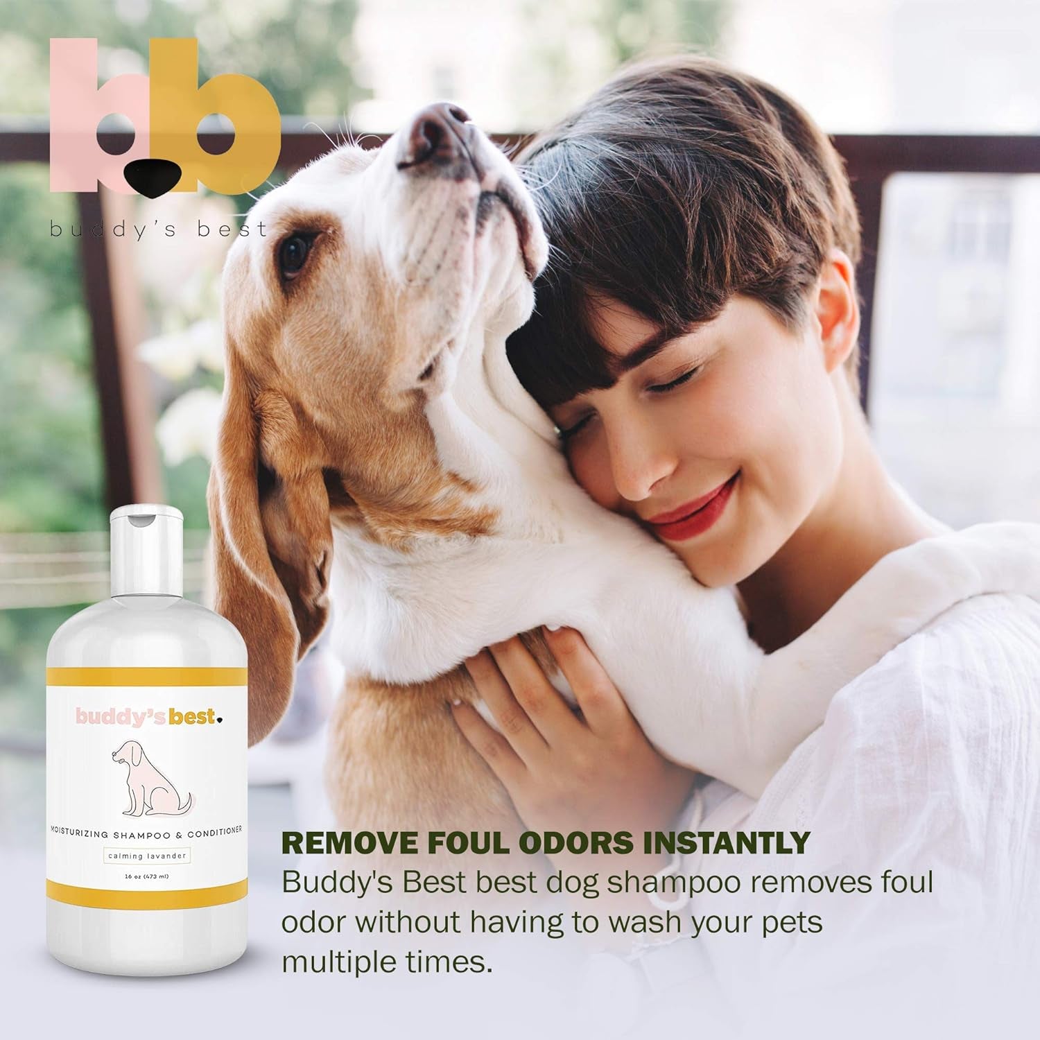 Skin-Friendly, Oatmeal Dog Shampoo and Conditioner for Dry and Sensitive Skin - Moisturizing Puppy Wash Shampoo, Calming Lavender Scent, 16Oz