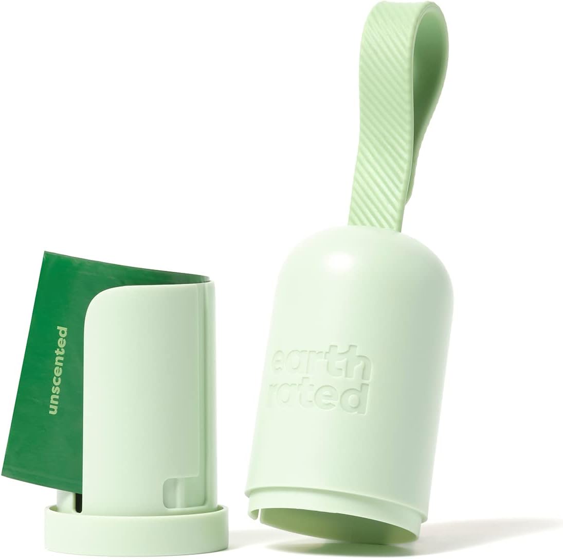 Dog Poop Bag Holder, Durable and Guaranteed Leakproof, Unscented, Dispenser with Starter Roll