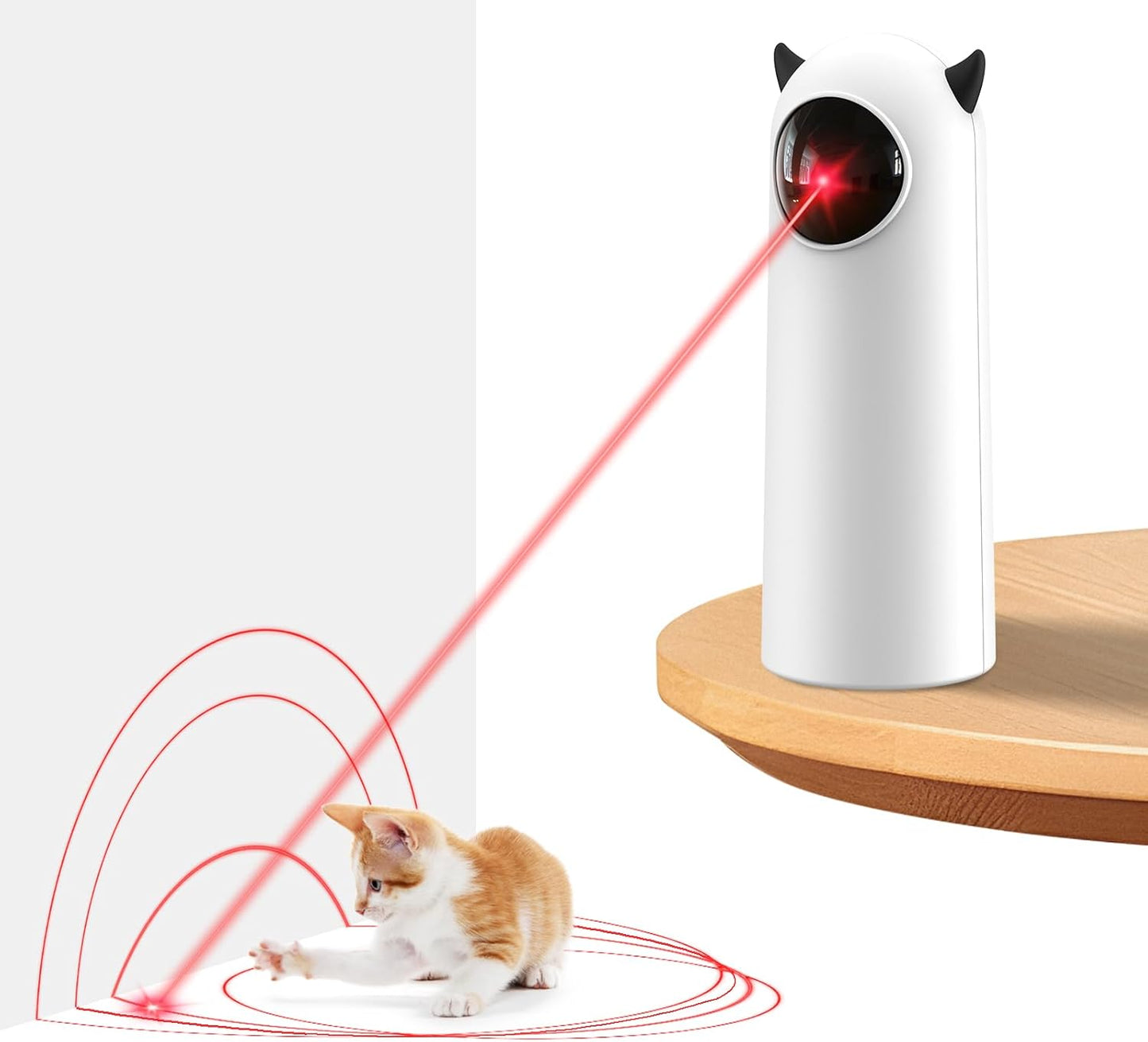 Laser Cat Toy for Indoor Cats, Real Trajectory Motion Activated Cat Toy, Automatic Laser Pointer Interactive Automated Cat Toy