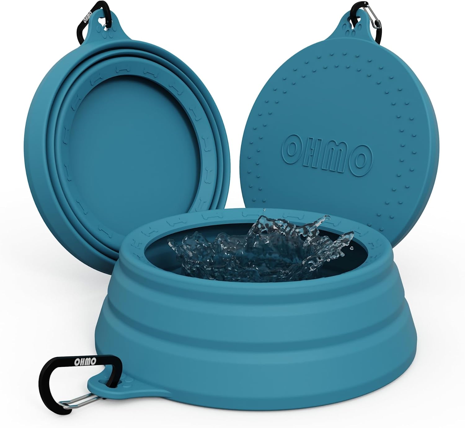 Spill Proof Collapsible Dog Water Bowl 24Oz for Cars, No Splash Portable Bowls for Dog Travel, Pet Essentials for Road Trips, Cat Travel Accessories