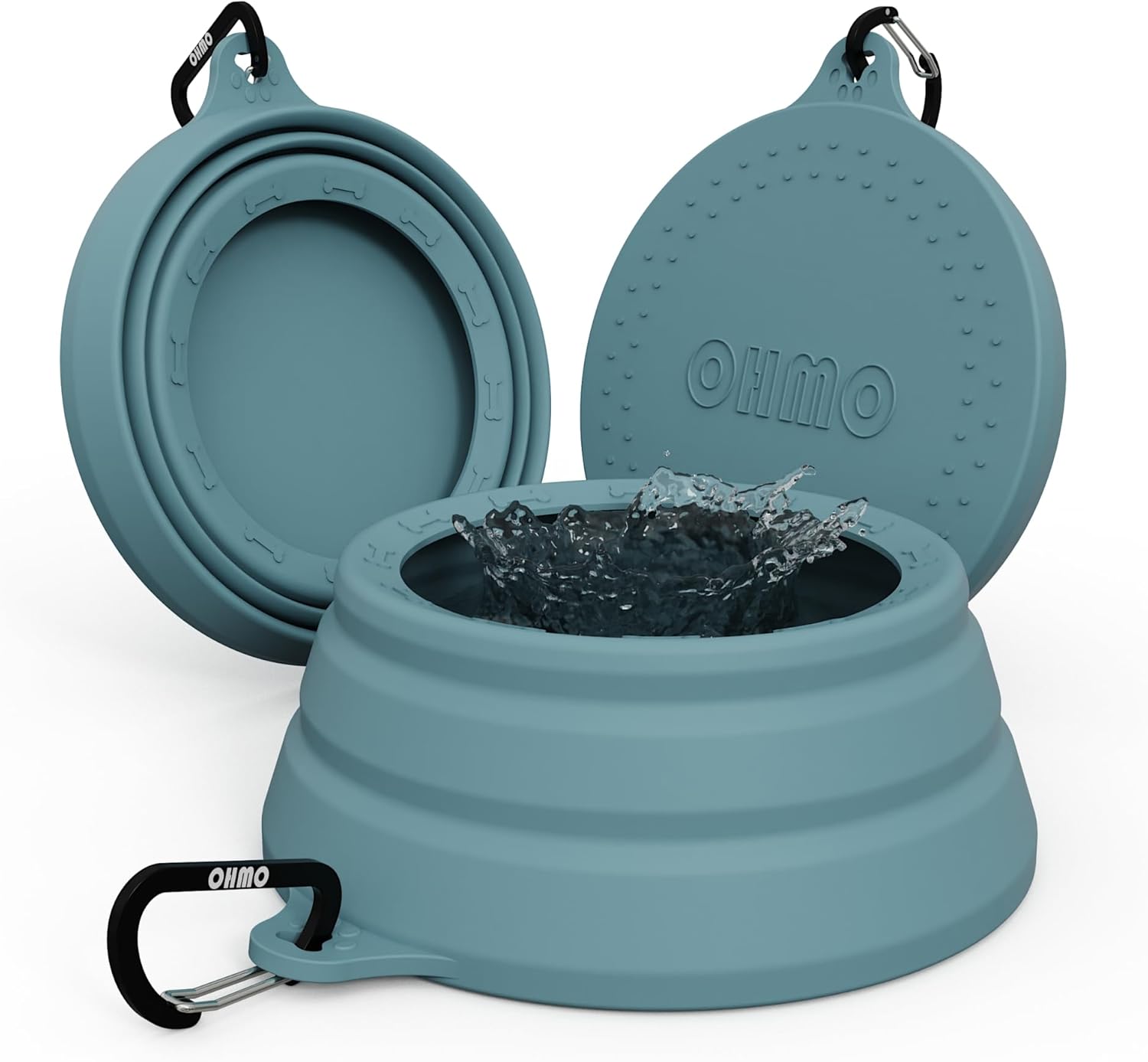 Spill Proof Collapsible Dog Water Bowl 24Oz for Cars, No Splash Portable Bowls for Dog Travel, Pet Essentials for Road Trips, Cat Travel Accessories