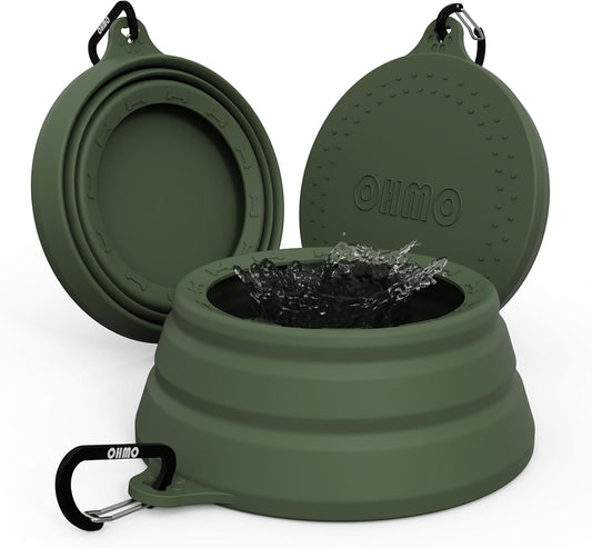 Spill Proof Collapsible Dog Water Bowl 24Oz for Cars, No Splash Portable Bowls for Dog Travel, Pet Essentials for Road Trips, Cat Travel Accessories