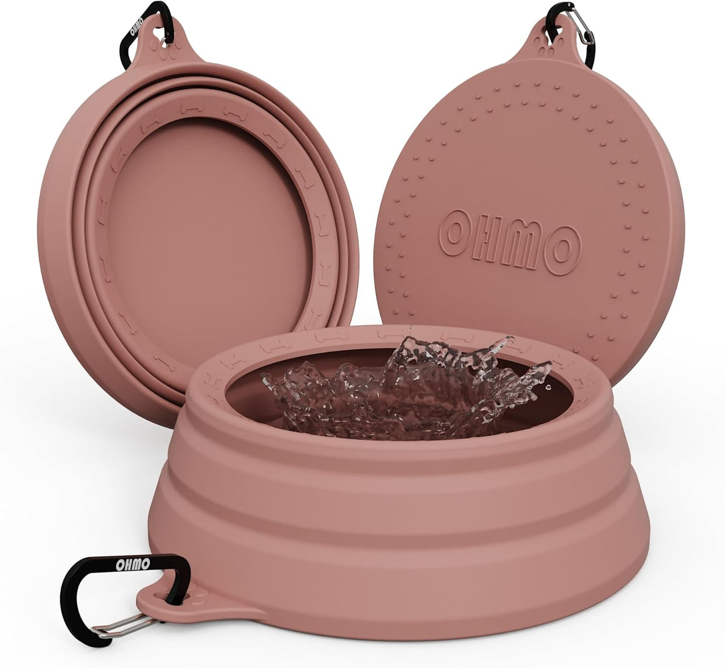 Spill Proof Collapsible Dog Water Bowl 24Oz for Cars, No Splash Portable Bowls for Dog Travel, Pet Essentials for Road Trips, Cat Travel Accessories