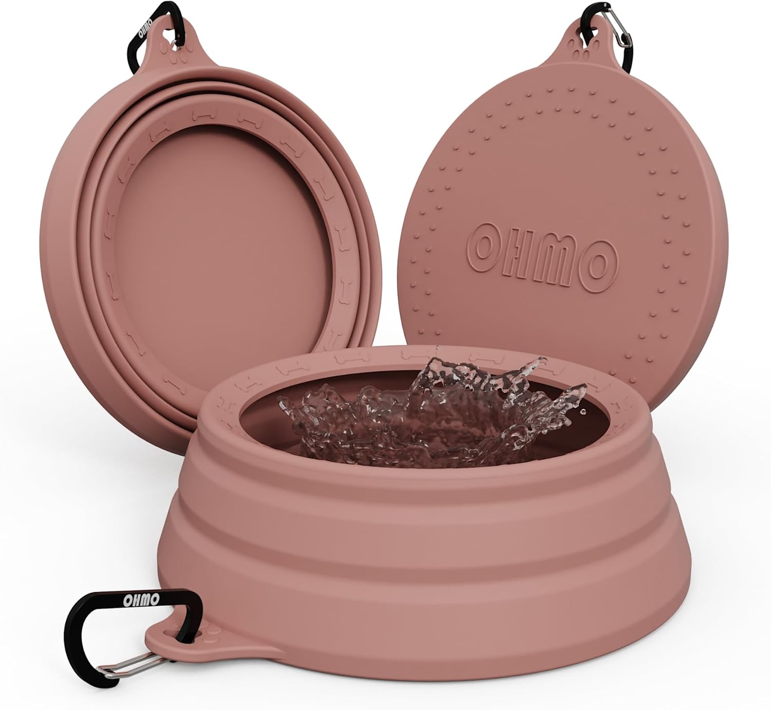 Spill Proof Collapsible Dog Water Bowl 24Oz for Cars, No Splash Portable Bowls for Dog Travel, Pet Essentials for Road Trips, Cat Travel Accessories