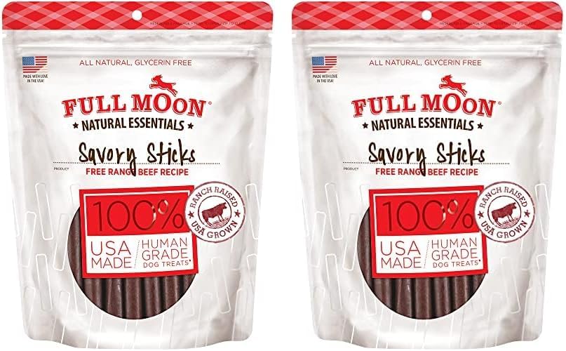 All Natural Human Grade Dog Treats, Essential Beef Savory Sticks, 22 Ounce, 1.375 Pound (Pack of 1)