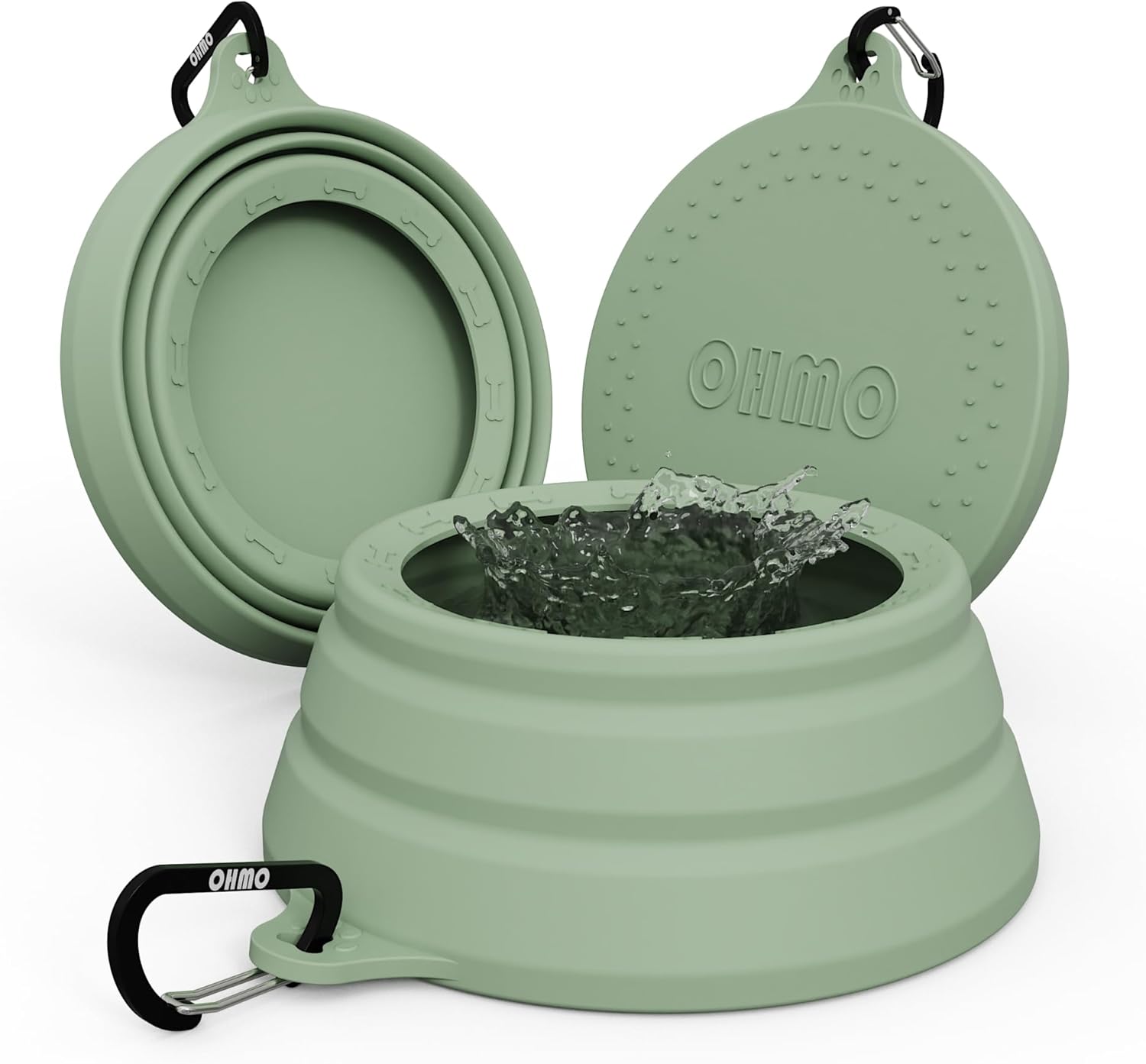 Spill Proof Collapsible Dog Water Bowl 24Oz for Cars, No Splash Portable Bowls for Dog Travel, Pet Essentials for Road Trips, Cat Travel Accessories