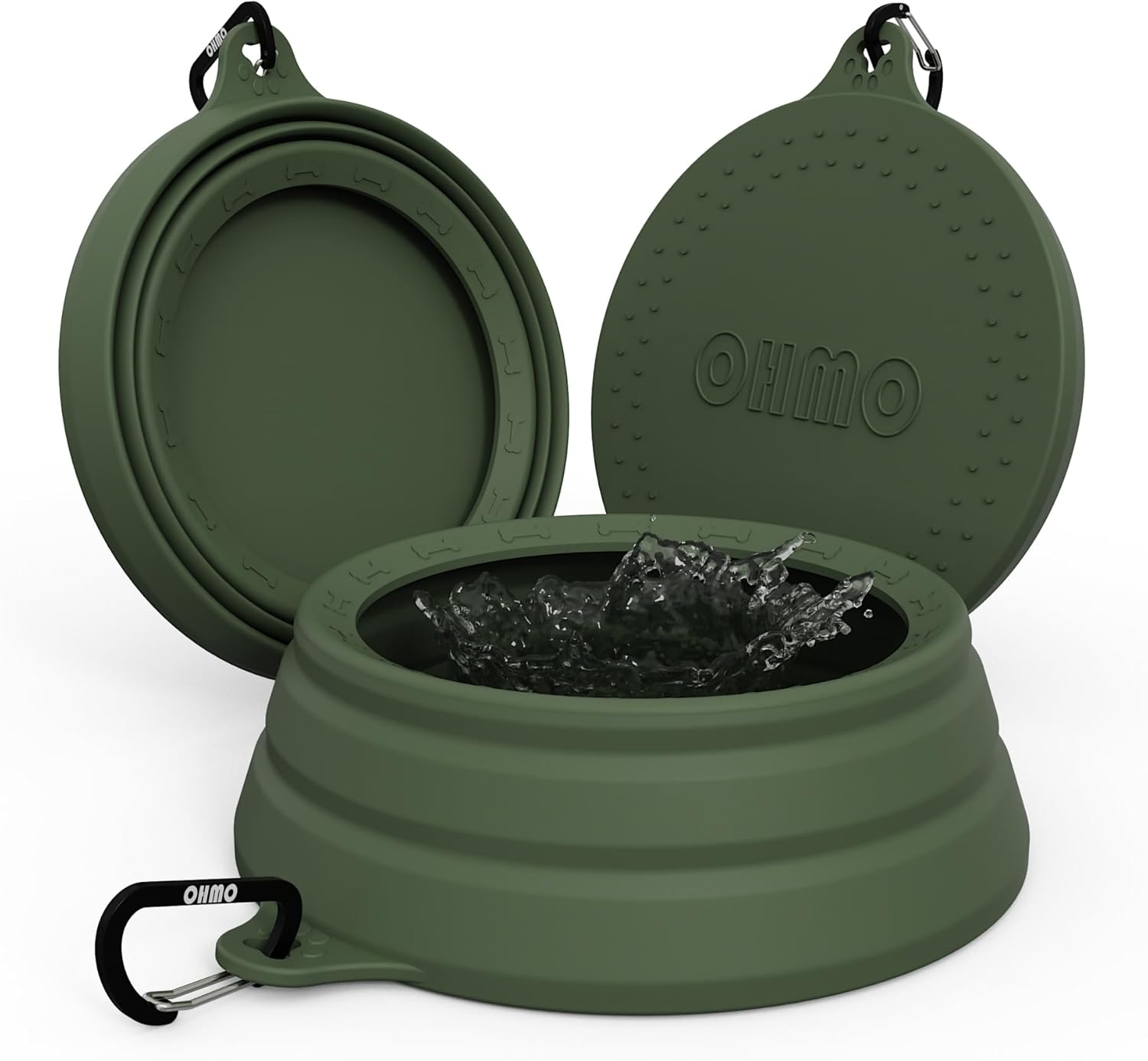 Spill Proof Collapsible Dog Water Bowl 24Oz for Cars, No Splash Portable Bowls for Dog Travel, Pet Essentials for Road Trips, Cat Travel Accessories
