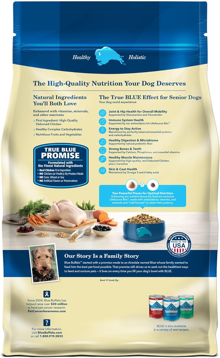 Life Protection Formula Senior Dry Dog Food, Supports Joint Health and Mobility, Made with Natural Ingredients, Chicken & Brown Rice Recipe, 15-Lb. Bag
