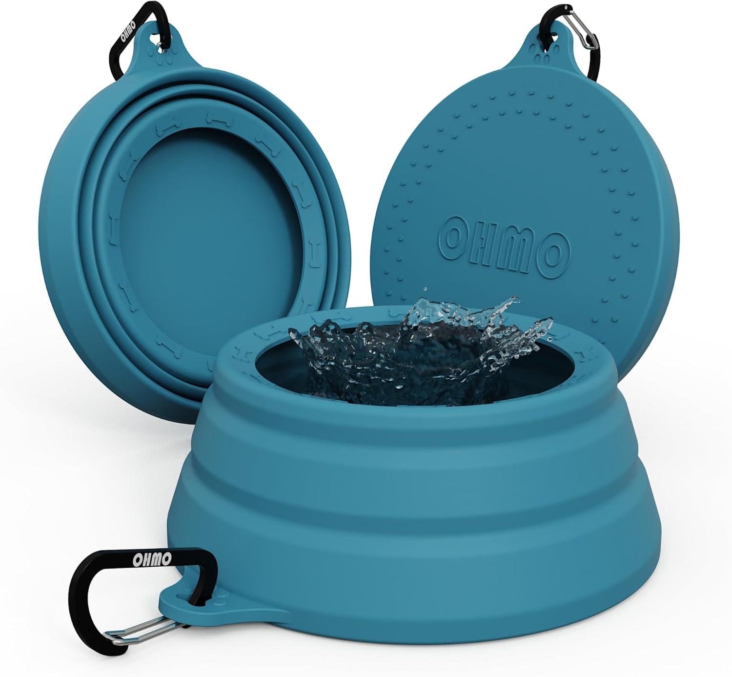 Spill Proof Collapsible Dog Water Bowl 24Oz for Cars, No Splash Portable Bowls for Dog Travel, Pet Essentials for Road Trips, Cat Travel Accessories