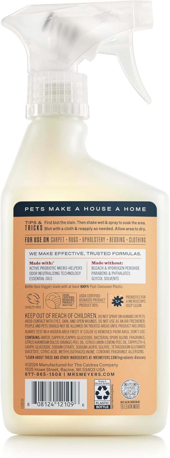 CLEAN DAY Pet Stain & Odor Fighter, Orange Blossom Scent, 16Oz