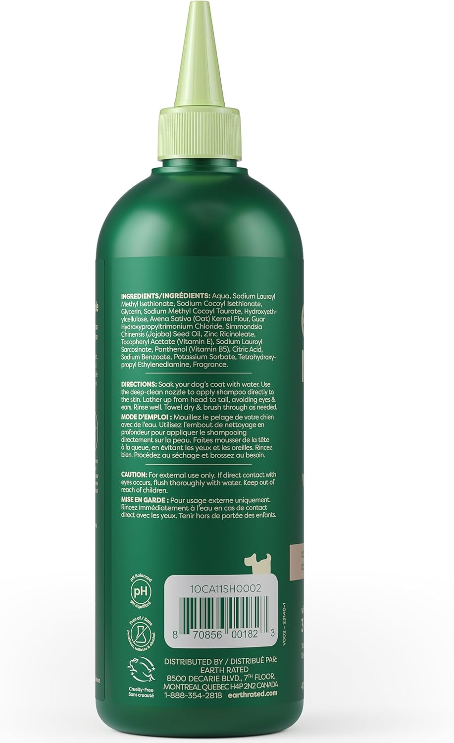 3-In-1 Deshedding Dog Shampoo and Conditioner, Deodorizing Oatmeal Shampoos for Dogs and Puppies, Great for Smelly Pets, White Tea and Basil Scent, 16 Oz