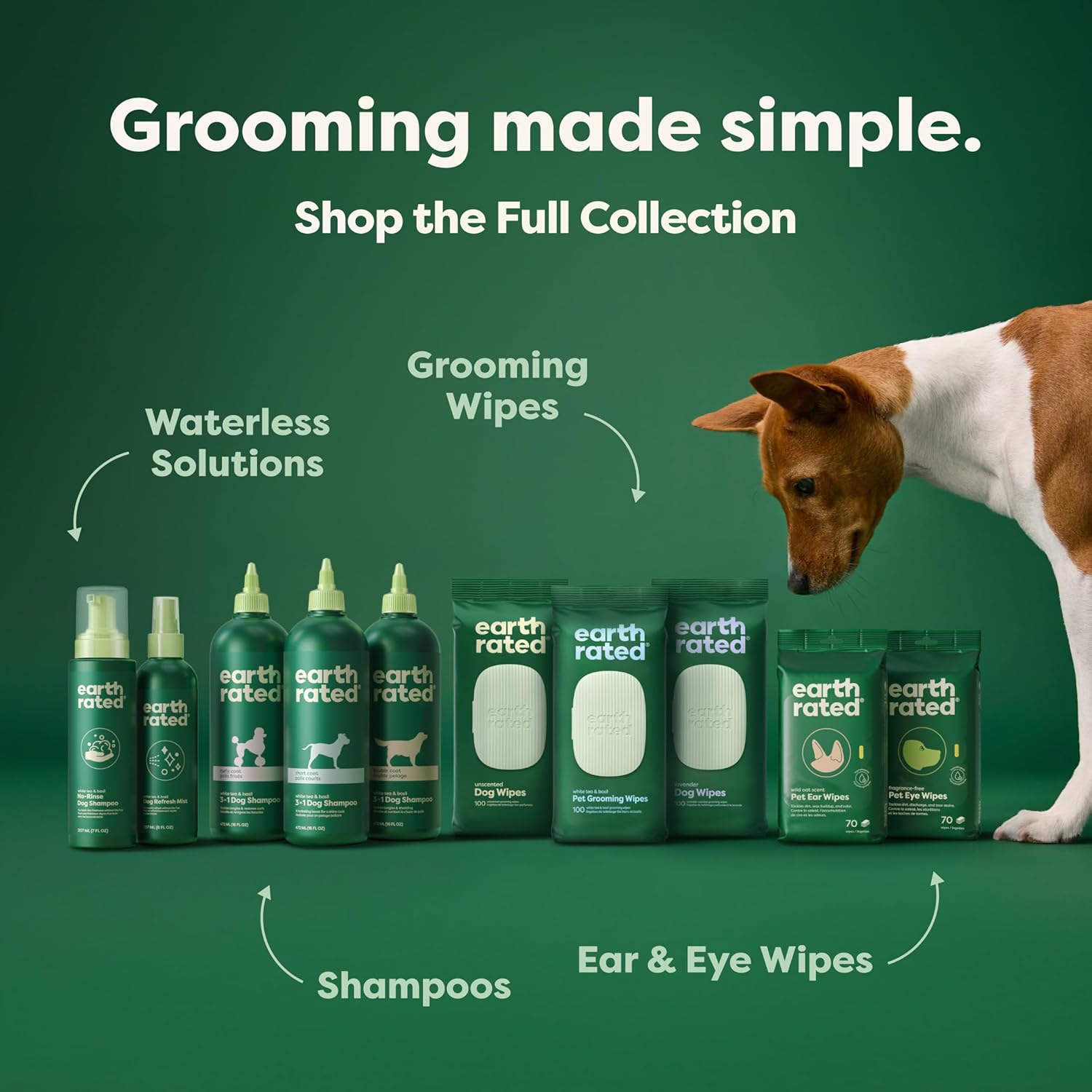 3-In-1 Deshedding Dog Shampoo and Conditioner, Deodorizing Oatmeal Shampoos for Dogs and Puppies, Great for Smelly Pets, White Tea and Basil Scent, 16 Oz