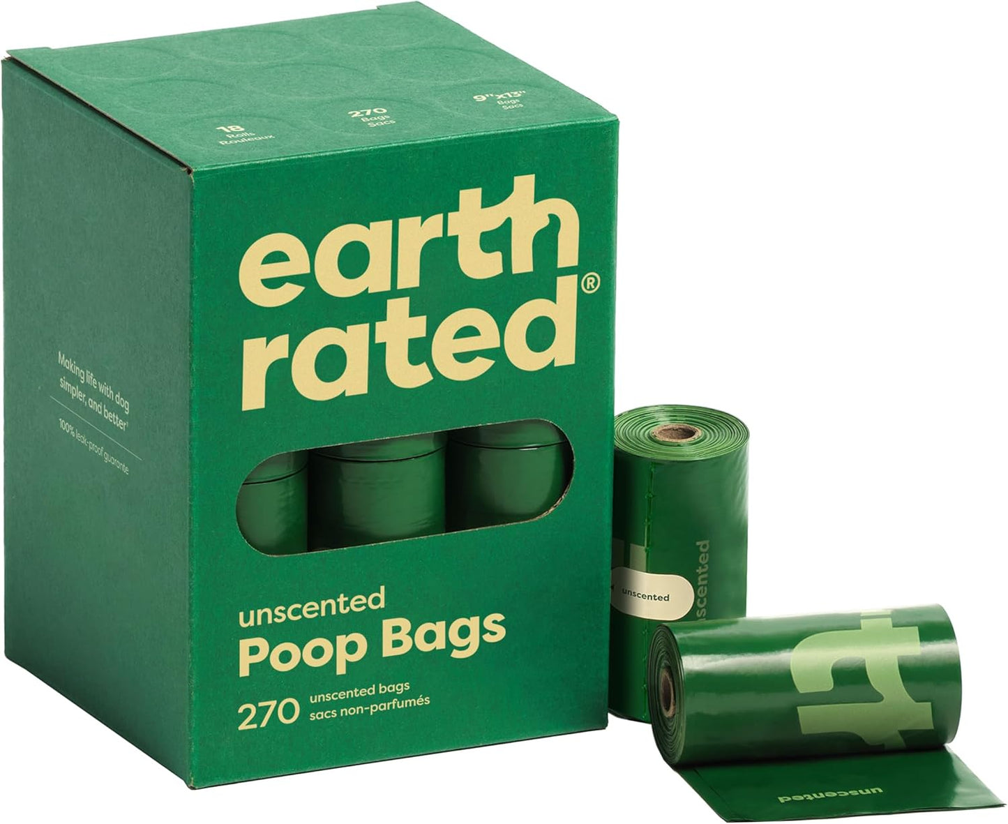 Poop Bags for Dogs Guaranteed Leak Proof and Extra Thick Waste Bag Refill Rolls, Unscented, 120 Bags