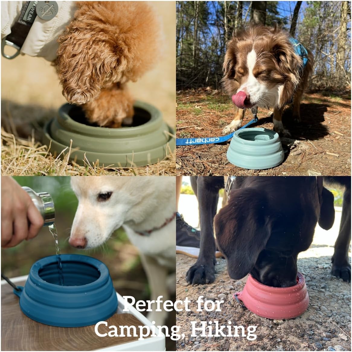 Spill Proof Collapsible Dog Water Bowl 24Oz for Cars, No Splash Portable Bowls for Dog Travel, Pet Essentials for Road Trips, Cat Travel Accessories