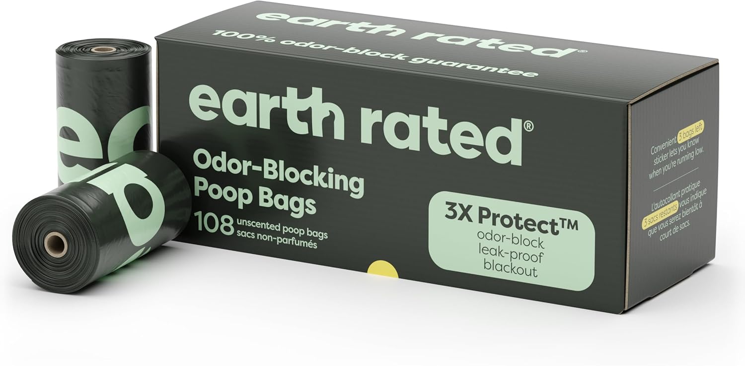 Poop Bags for Dogs Guaranteed Leak Proof and Extra Thick Waste Bag Refill Rolls, Unscented, 120 Bags