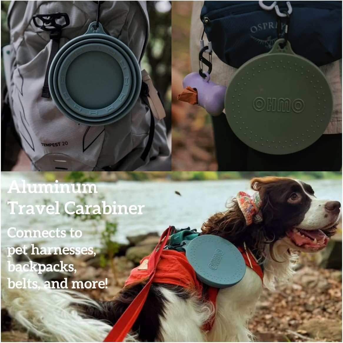 Spill Proof Collapsible Dog Water Bowl 24Oz for Cars, No Splash Portable Bowls for Dog Travel, Pet Essentials for Road Trips, Cat Travel Accessories