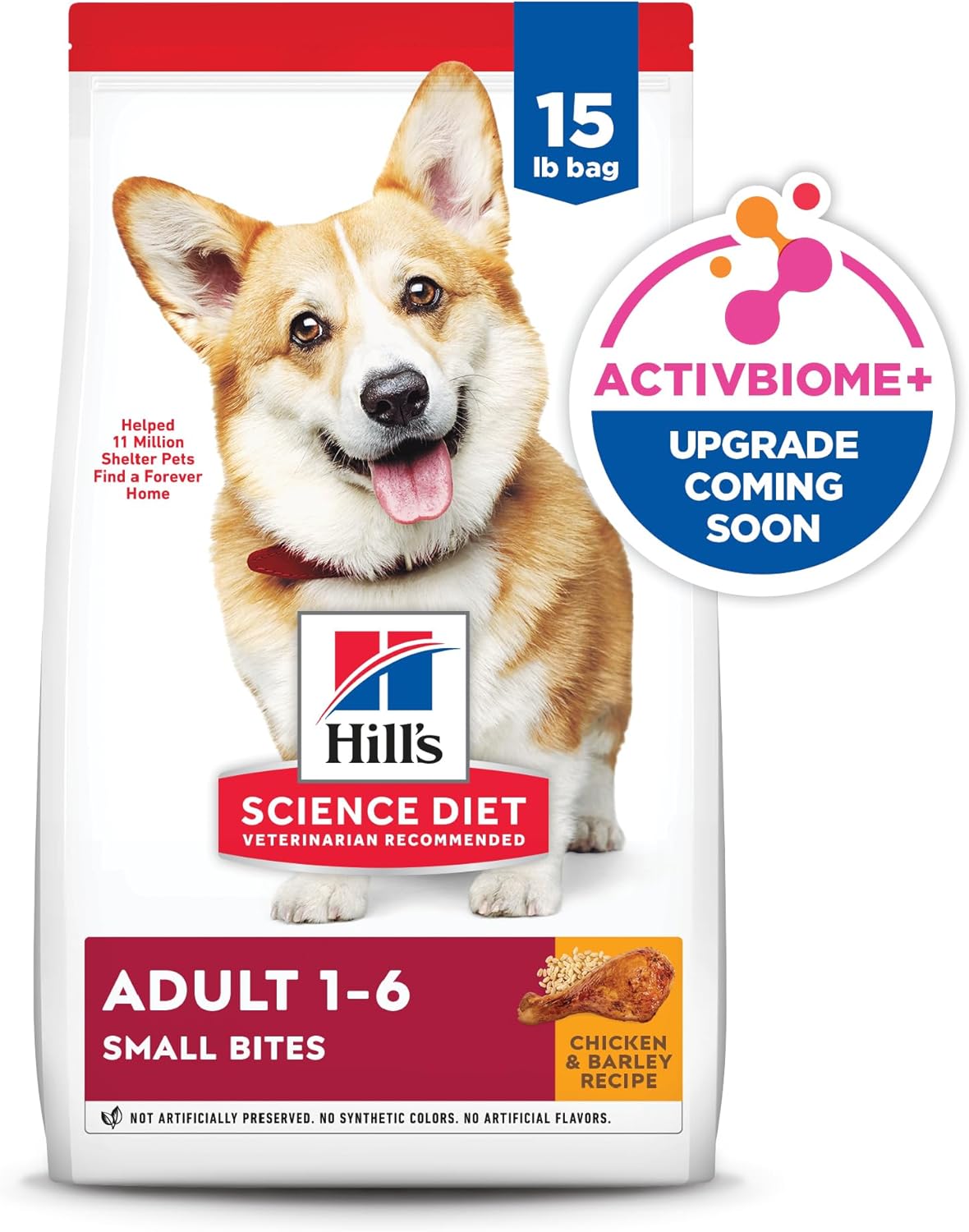 Adult 1-6, Adult 1-6 Premium Nutrition, Small Kibble, Dry Dog Food, Chicken & Barley, 15 Lb Bag