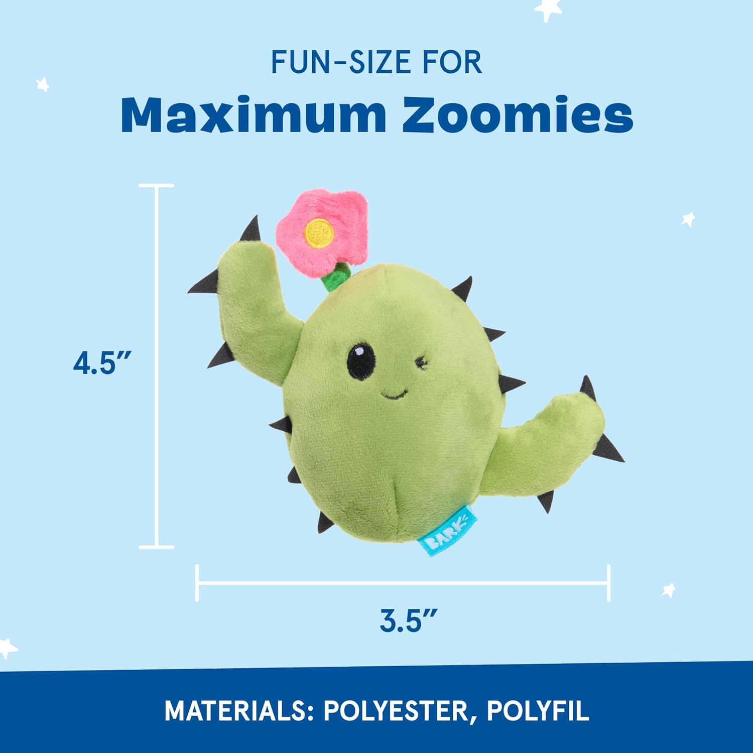 2 in 1 Interactive Plush Dog Toy - Rip and Reveal Toy for Dogs and Puppies - Stimulating Squeaky Pet Toys | Consuela Cactus (Small)