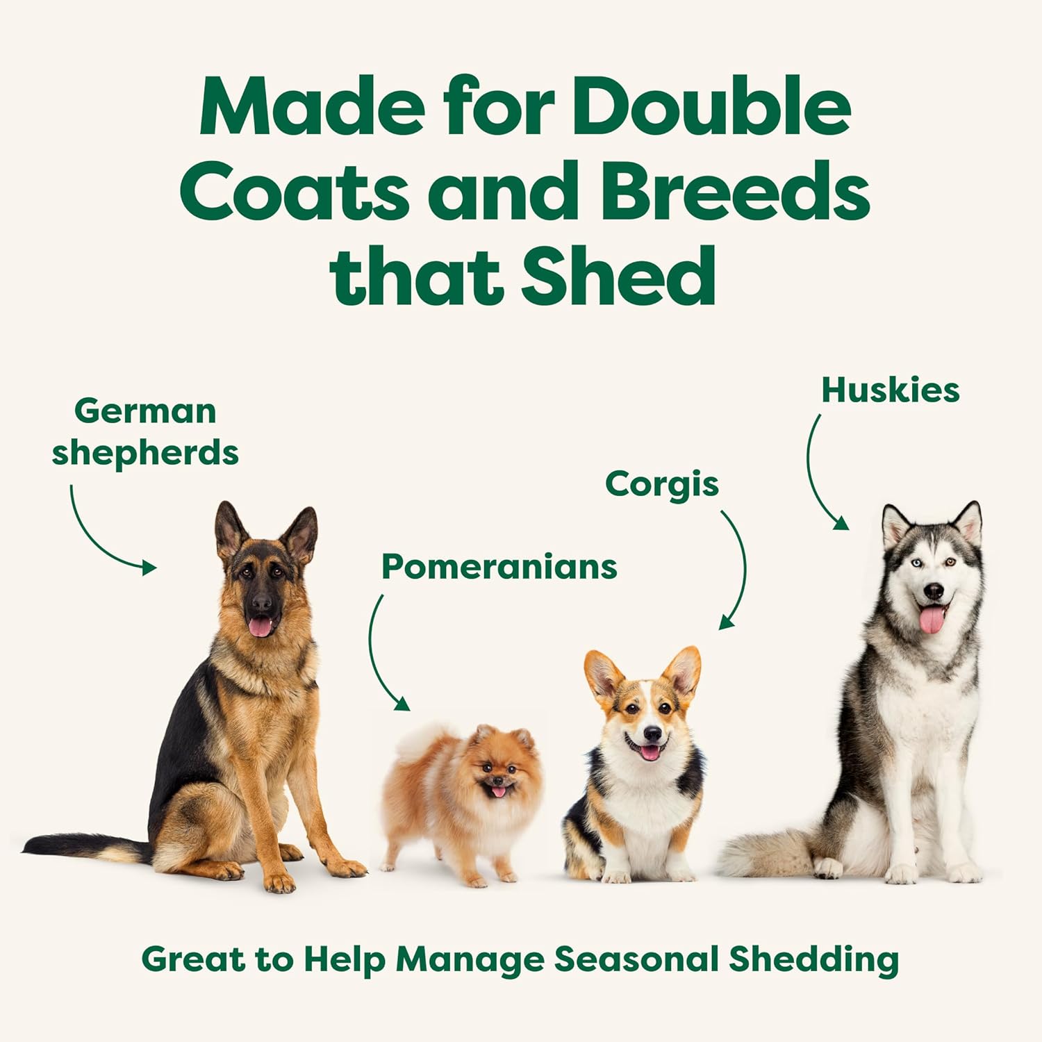 3-In-1 Deshedding Dog Shampoo and Conditioner, Deodorizing Oatmeal Shampoos for Dogs and Puppies, Great for Smelly Pets, White Tea and Basil Scent, 16 Oz