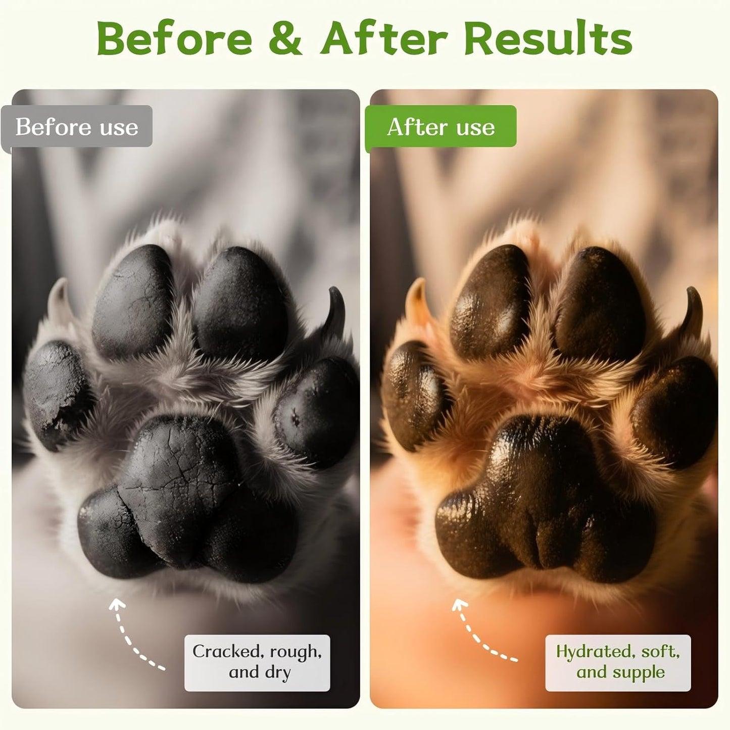 Dog Paw Balm & Nose Balm, Lick-Safe | All-Natural Moisturizer with Organic Coconut Oil | Quickly Nourishes and Repairs Dry, Cracked Paws (2.0Oz)