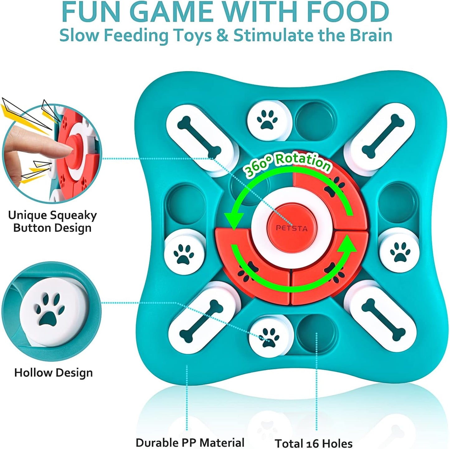 Dog Puzzle Toys - Interactive, Mentally Stimulating Toys for IQ Training & Brain Stimulation - Gift for Puppies, Cats, Dogs