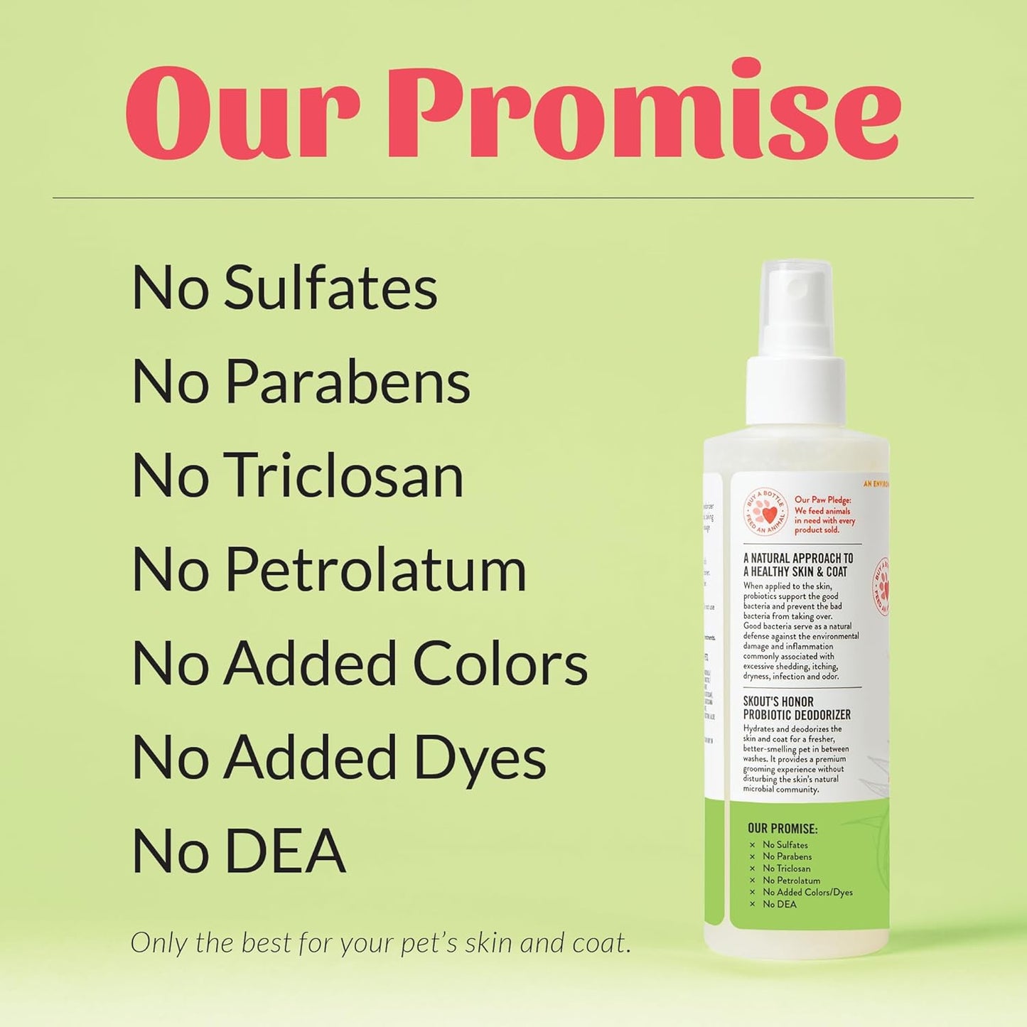 Probiotic Pet Deodorizer Spray- Hydrating Daily-Use with Avocado Oil & Omega-3S, Microbiome Friendly Certiified, Paraben & Sulfate-Free, 97% Natural, 8Oz, Sunkissed Coconut