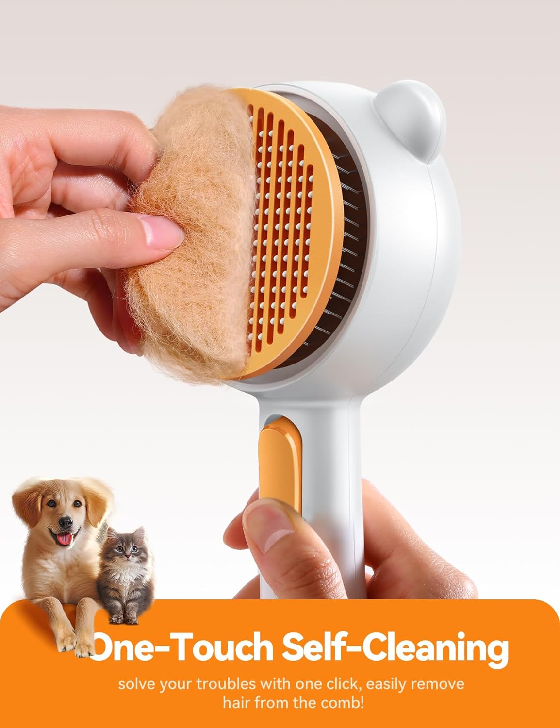 Pet Steam Brush for Dogs & Cats, Dual Speed Spray USB Rechargeable Grooming Supplies, Brush for Shedding Suitable for All Long- and Short-Haired Pets