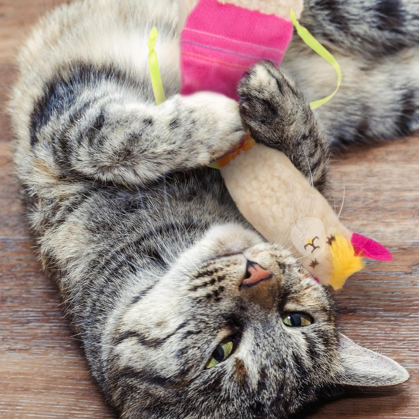 Smartykat Leggy Llama Catnip Crinkly Plush Kicker Cat Toy, Soft Floppy Body for Wrestling & Bunny Kicks for Cats & Kittens