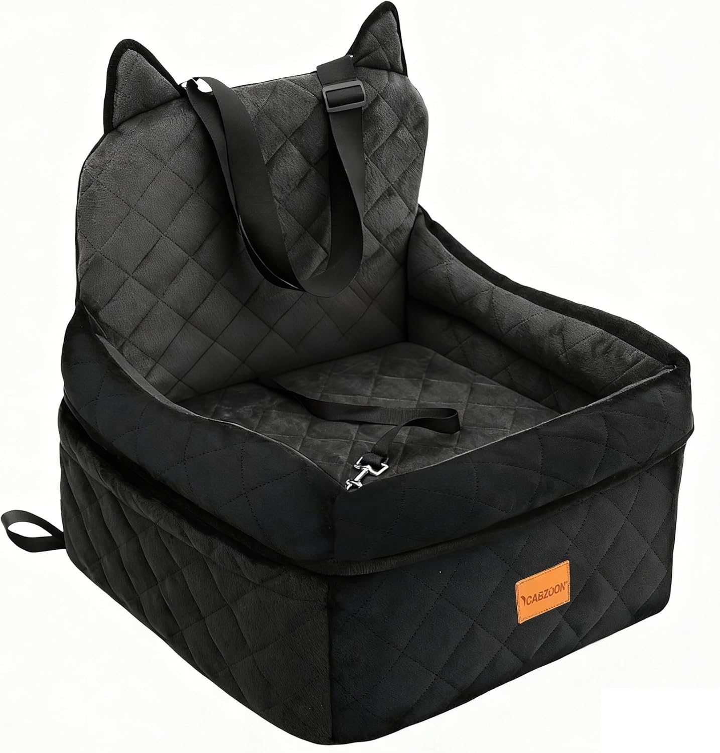 Dog Car Seat for Small/Medium Dogs up to 35Lbs,Elevated Cushion Fits in Front/Back Seat