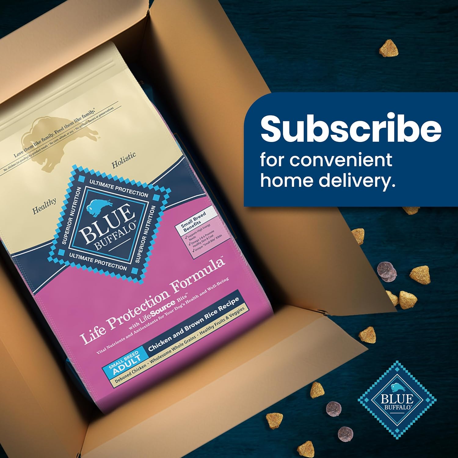 Life Protection Formula Adult Small Breed Dry Dog Food, Supports High Energy Needs, Made with Natural Ingredients, Chicken & Brown Rice Recipe, 15-Lb Bag