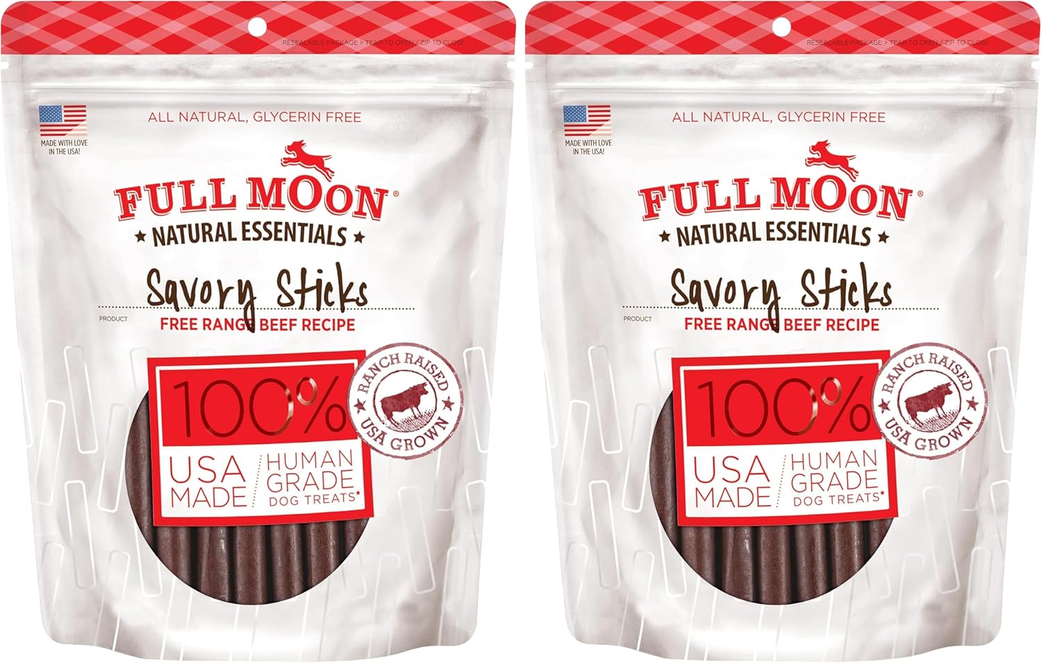 All Natural Human Grade Dog Treats, Essential Beef Savory Sticks, 22 Ounce, 1.375 Pound (Pack of 1)