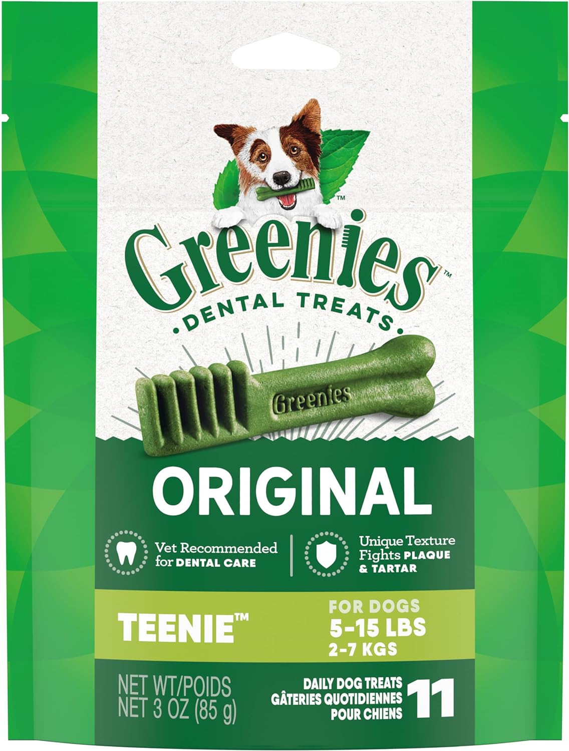 Original Teenie Dental Dog Treats, 12 Oz. Pack (43 Treats)