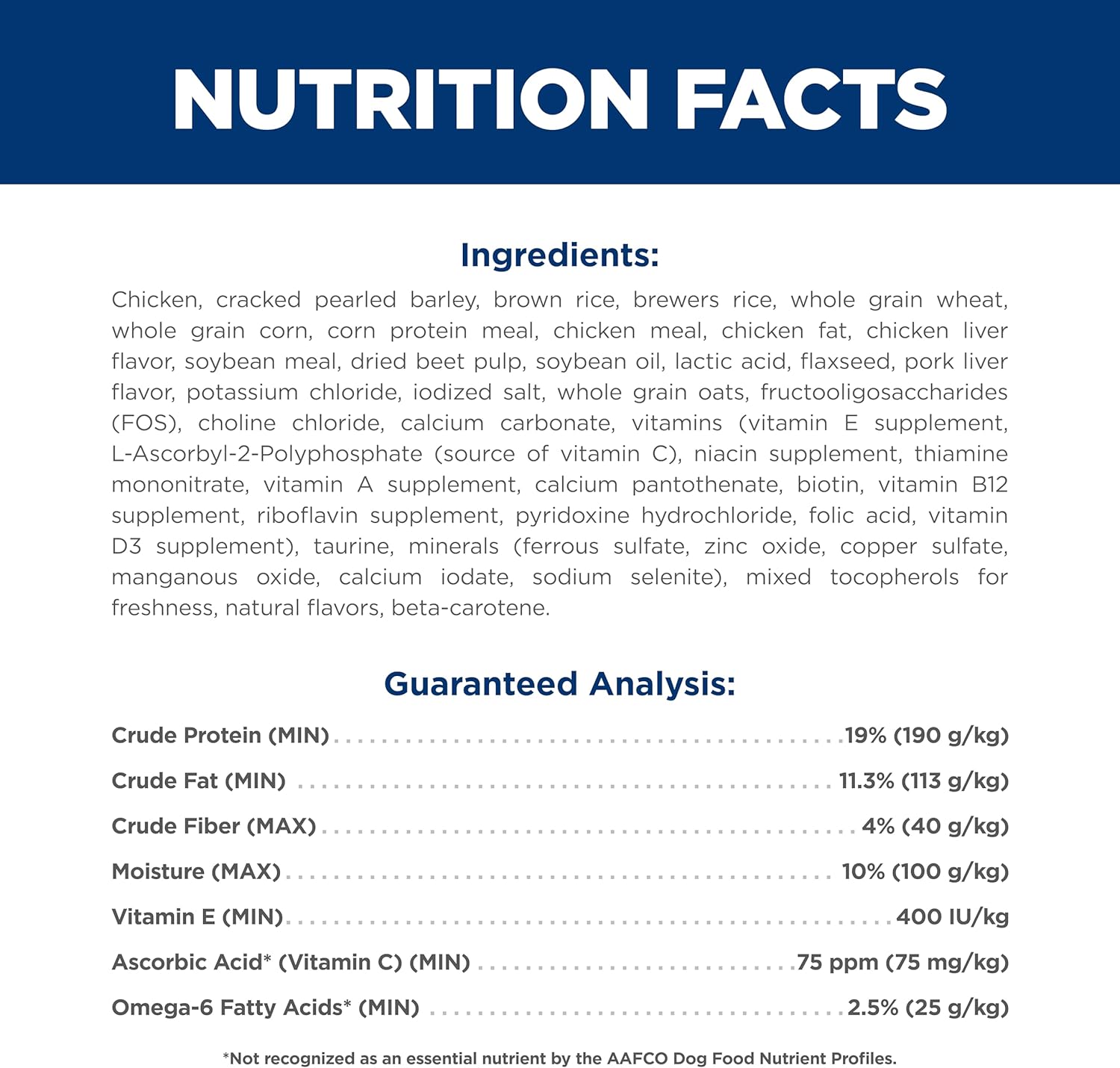 Adult 1-6, Adult 1-6 Premium Nutrition, Dry Dog Food, Chicken & Barley, 15 Lb Bag