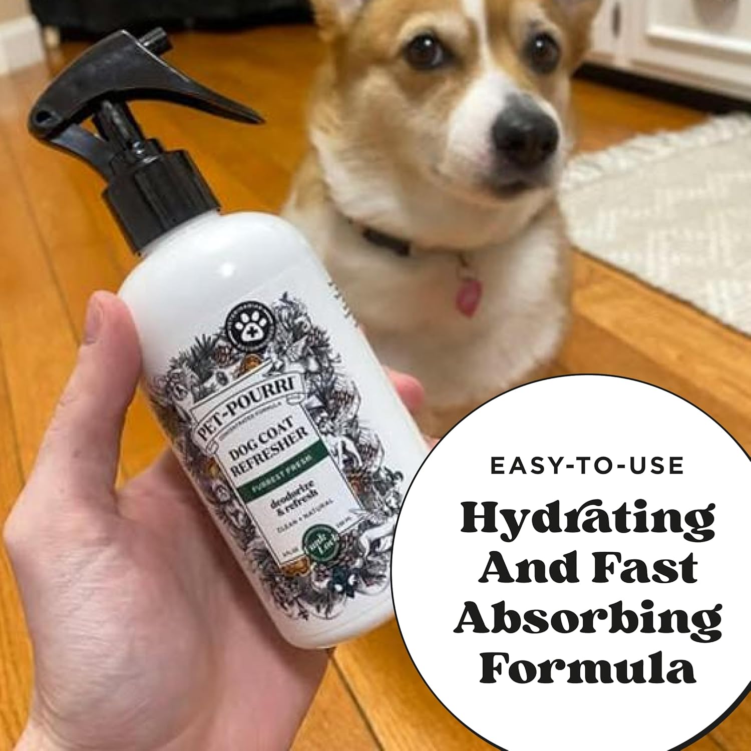 Furrest Fresh Dog Deodorizing Spray, 8 Fl Oz Grooming Perfume for Dog Coat, Pet Odor Neutralizer with Essential Oils, Vet Recommended, Paraben & Sulfate-Free Fir, Amber, & Cedarwood Scent