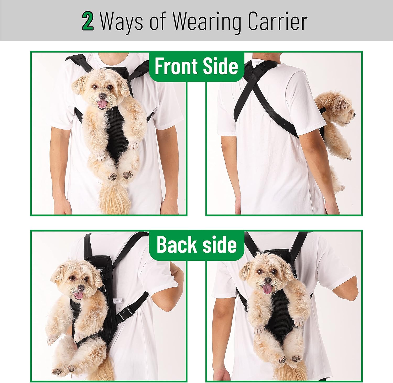 - Pet Carrier Backpack, Weighing up to 12 Lbs, Adjustable Dog Carrier Backpacks, Dog Backpack Carrier for Small Dogs, Dog Front Carrier