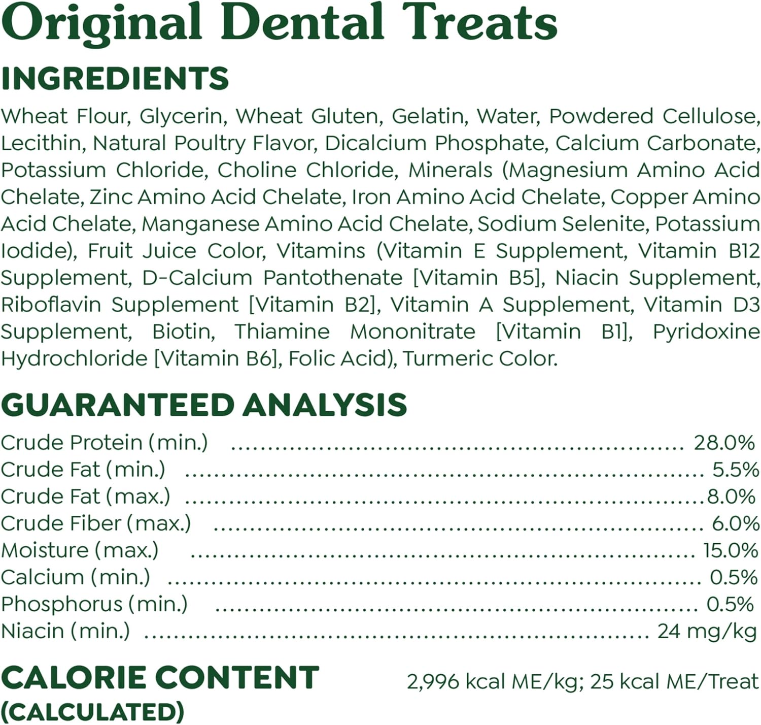 Original Teenie Dental Dog Treats, 12 Oz. Pack (43 Treats)