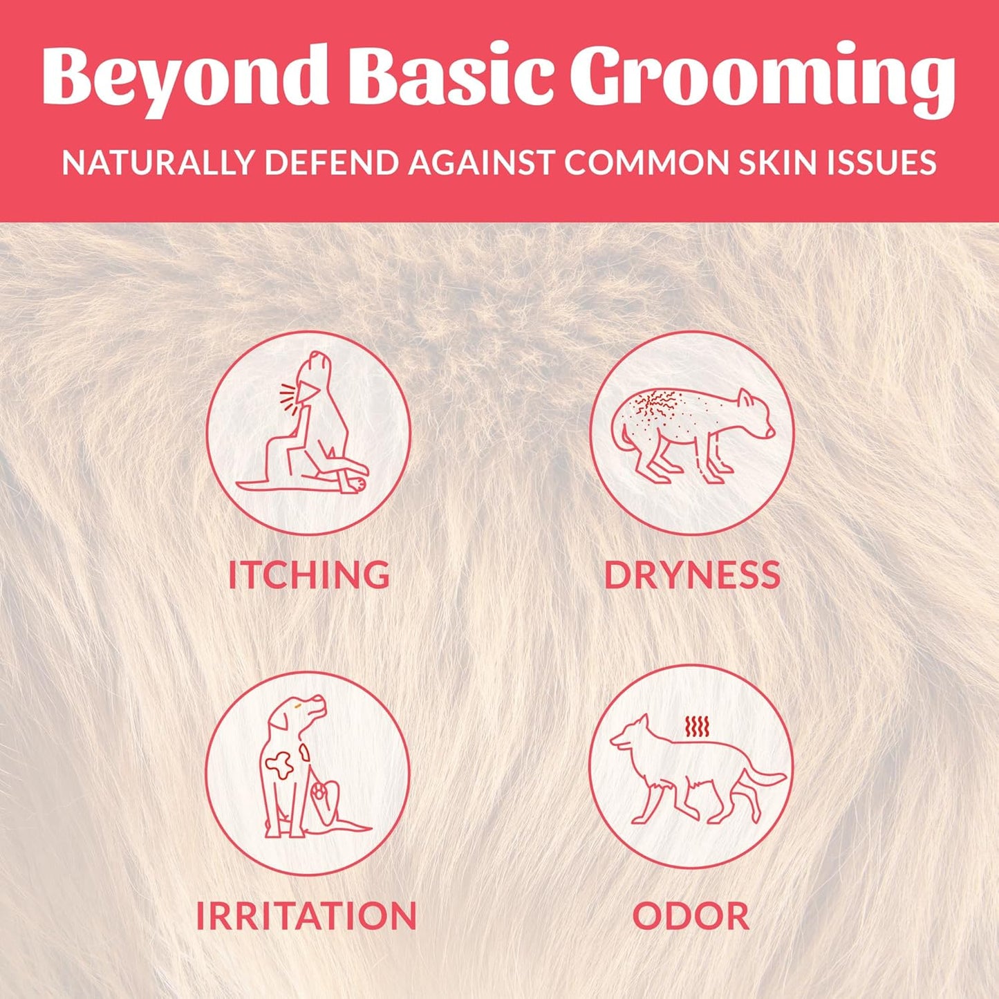Probiotic Pet Deodorizer Spray- Hydrating Daily-Use with Avocado Oil & Omega-3S, Microbiome Friendly Certiified, Paraben & Sulfate-Free, 97% Natural, 8Oz, Sunkissed Coconut