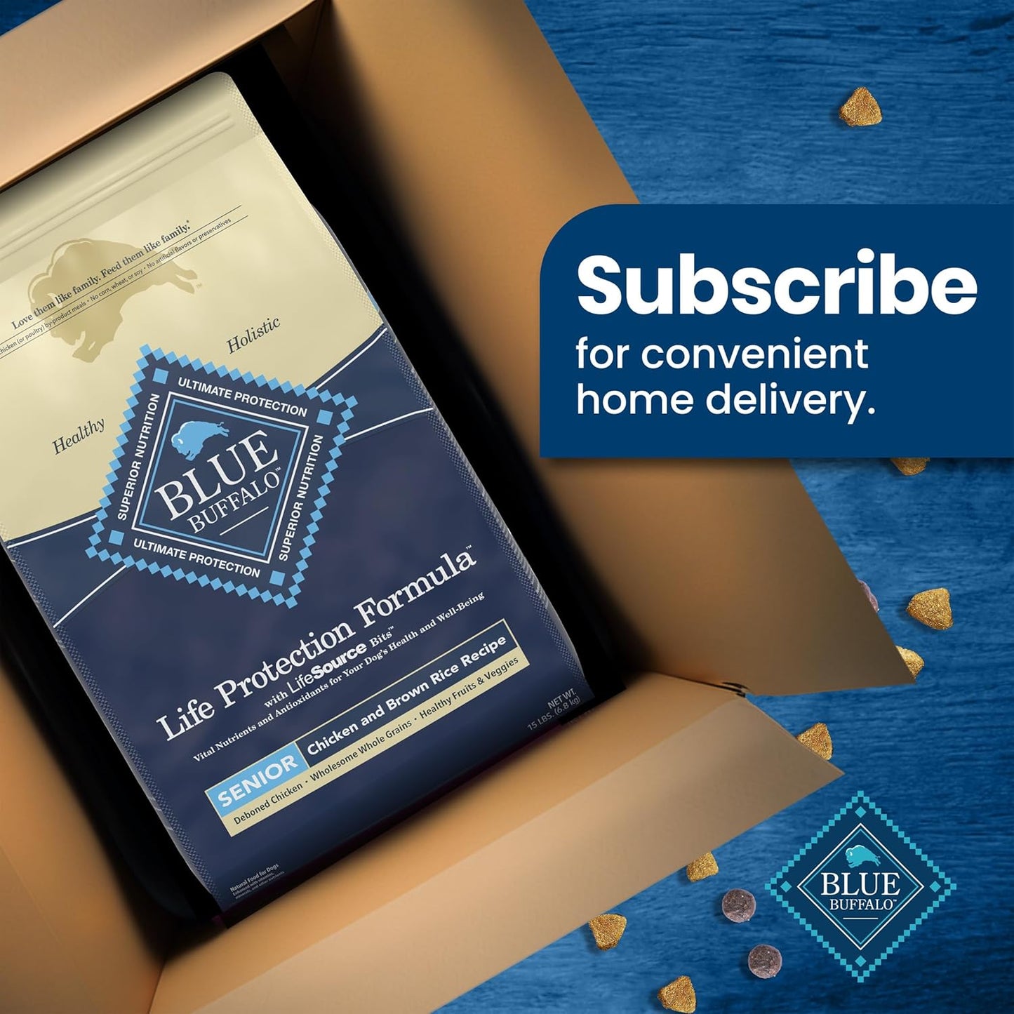 Life Protection Formula Senior Dry Dog Food, Supports Joint Health and Mobility, Made with Natural Ingredients, Chicken & Brown Rice Recipe, 15-Lb. Bag