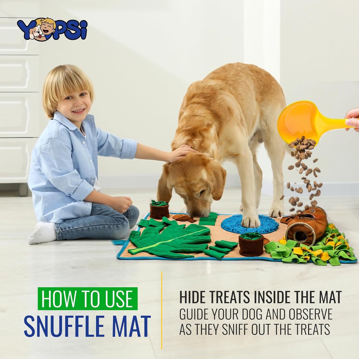 Snuffle Mat for Dogs Large Breed 39.4''X23.6''- Interactive Dog Toys for Boredom - Sniff Mat - Mental Stimulation - Enrichment Toys