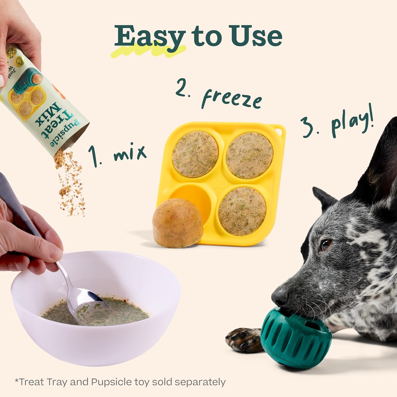 Pupsicle Mix Sample Pack - Easy-To-Make DIY Pupsicle Refills - Delicious Mix for the Pupsicle Interactive Dog Toy - with Bacon & Cheese, Calming, Balanced Belly, and Dental Mix - 4 Pack Sampler