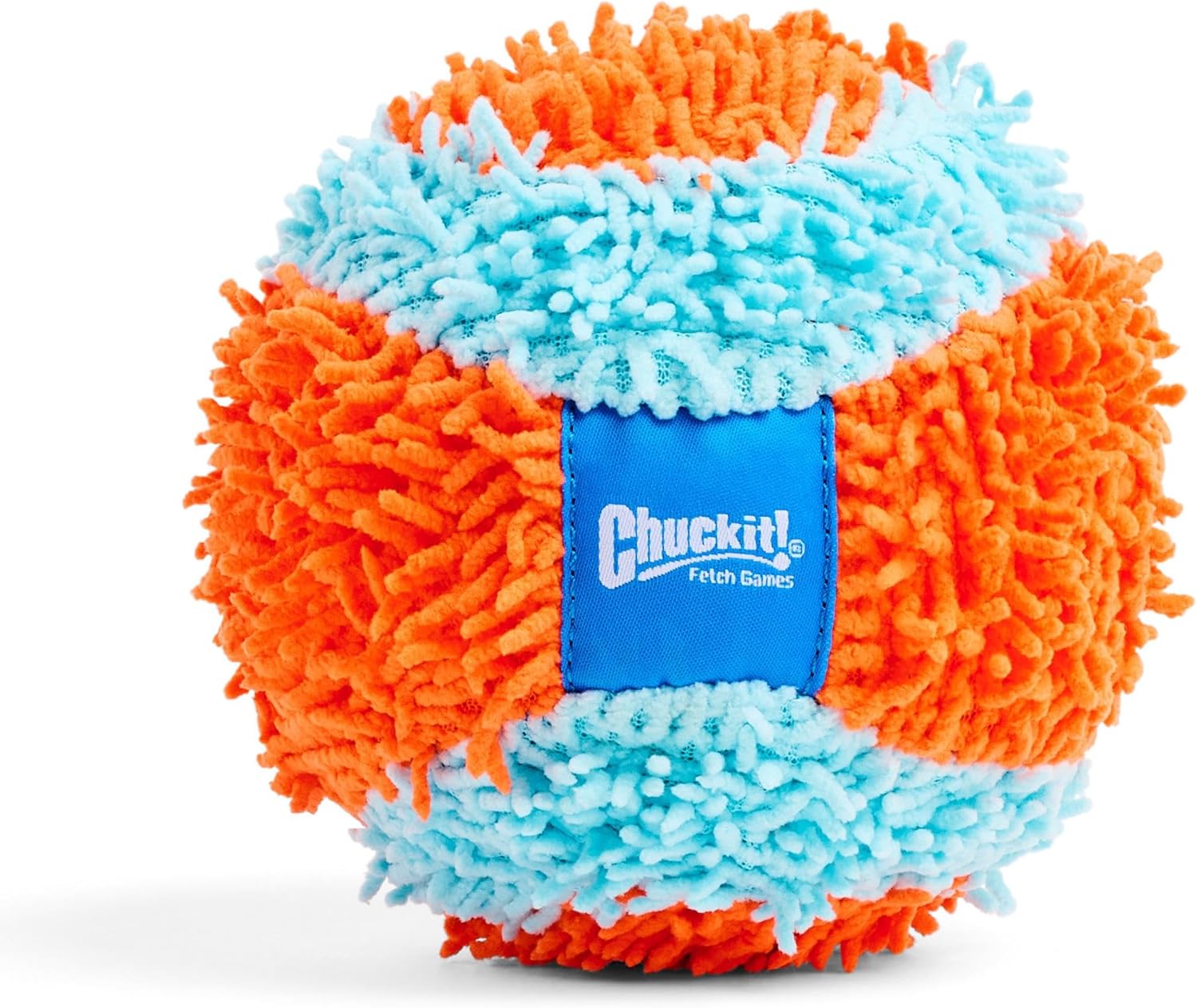 Indoor Fetch Ball Dog Toy for Dogs - Interactive Dog Toys for Boredom, 4.75 Inch, Orange and Blue