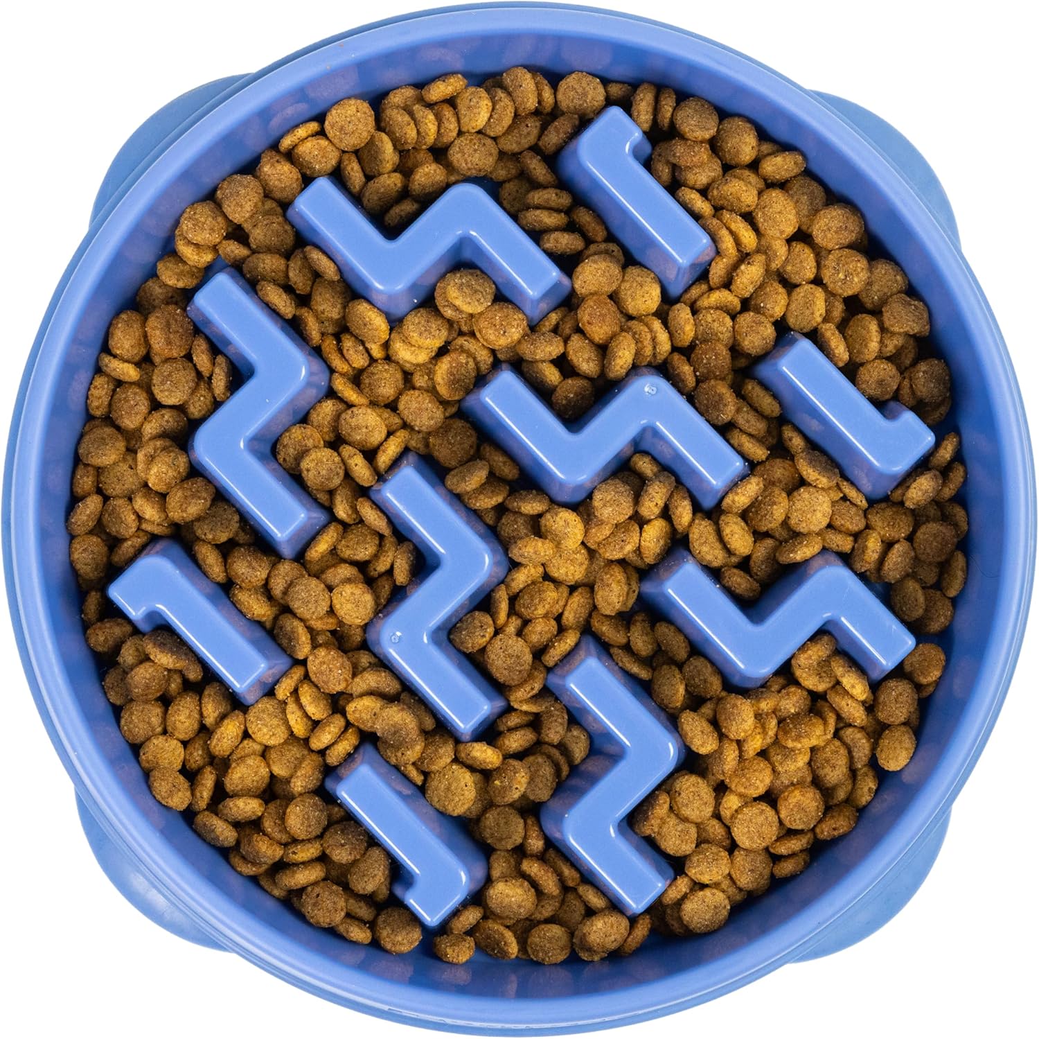 Large Slow Feeder Bowl, Puzzle Maze for Fast Eaters, Medium to Large Dogs, Helps Prevent Bloat & Aid Digestion, Holds 4 Cups Wet or Dry Food, Non-Slip, Made without BPA, Orange