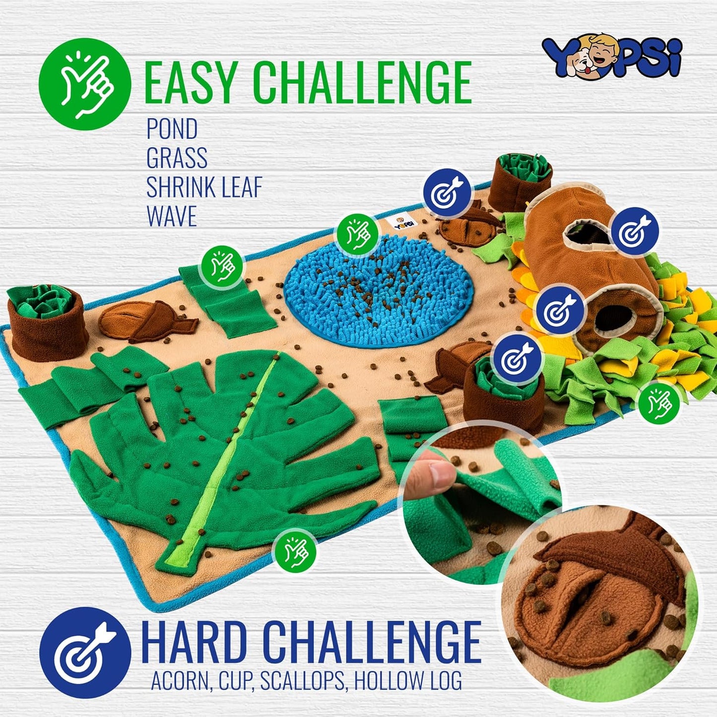 Snuffle Mat for Dogs Large Breed 39.4''X23.6''- Interactive Dog Toys for Boredom - Sniff Mat - Mental Stimulation - Enrichment Toys