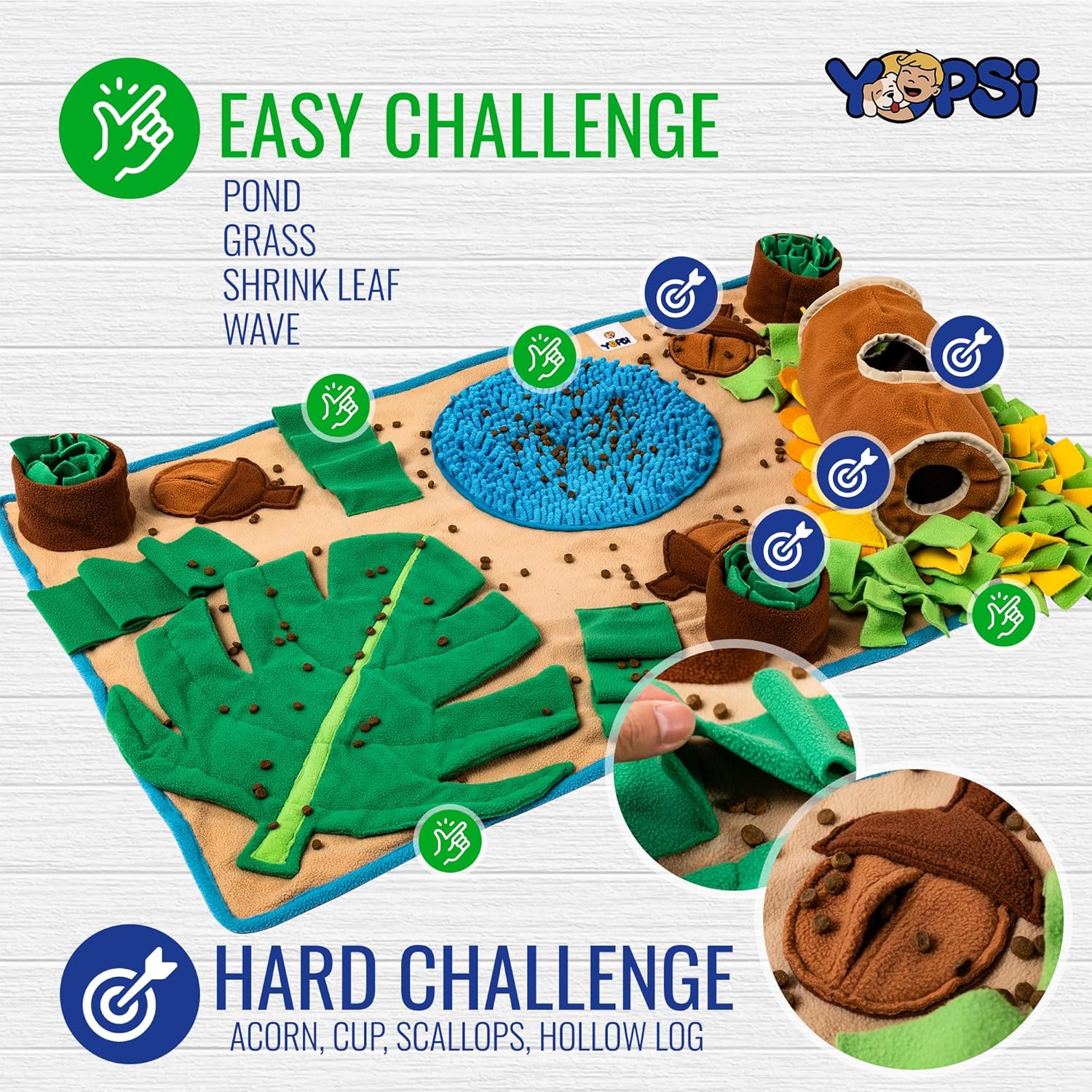 Snuffle Mat for Dogs Large Breed 39.4''X23.6''- Interactive Dog Toys for Boredom - Sniff Mat - Mental Stimulation - Enrichment Toys