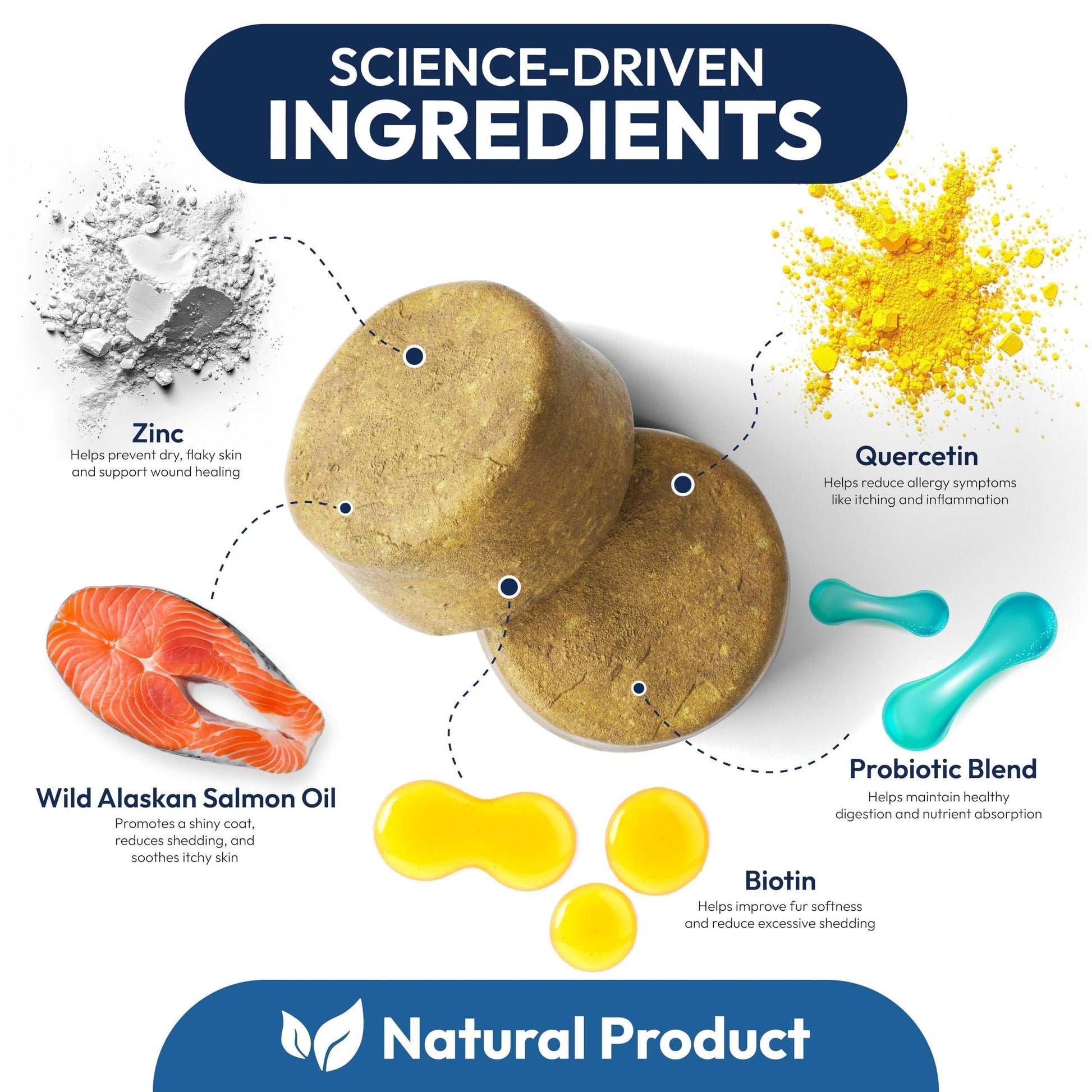 Omega 3 Fish Oil for Dogs 170 Chews Dogs Itchy Skin Allergy Relief Skin Coat