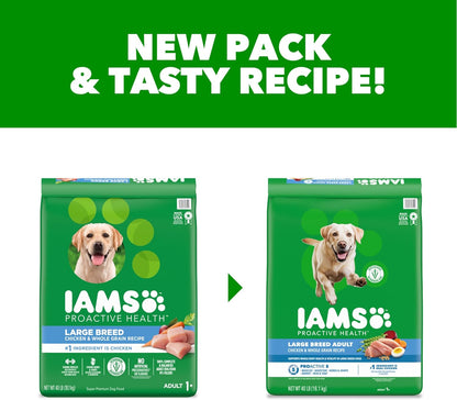 IAMS Proactive Health Large Breed Adult Dry Dog Food Chicken & Whole Grain Recipe