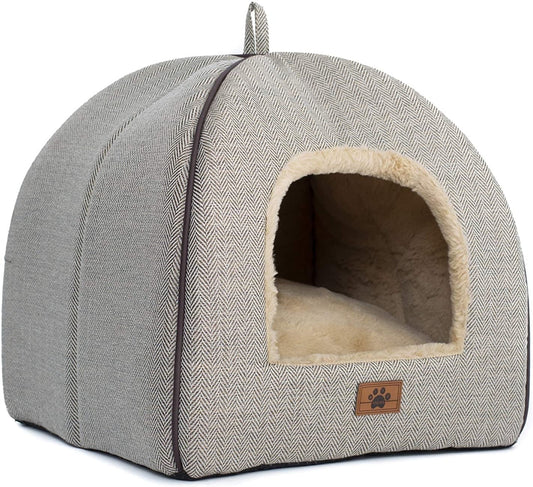 Cat Cave Tent Bed with Washable Cushion