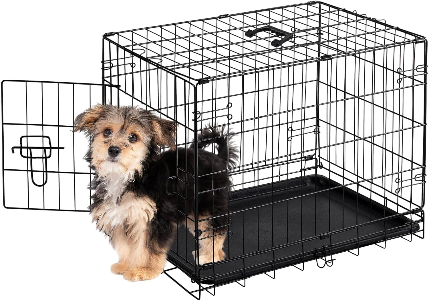 Sweetcrispy 36 Inch Dog Crate, Medium Dog Cage, Foldable Puppy Pet Kennel