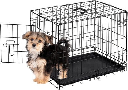 Sweetcrispy 36 Inch Dog Crate, Medium Dog Cage, Foldable Puppy Pet Kennel